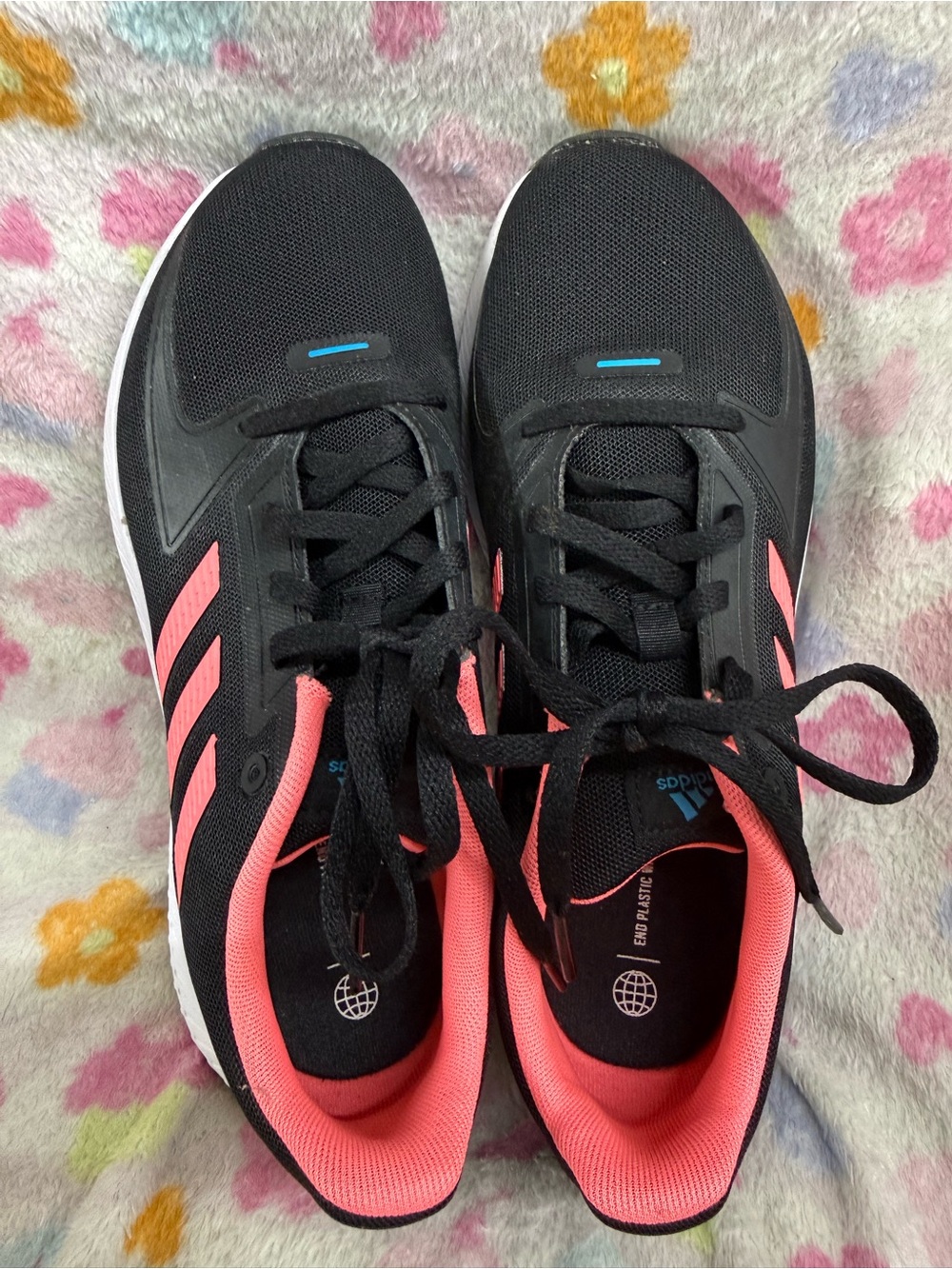 adidas Runfalcon 2.0 Black & Coral Women's Athletic Running Shoes